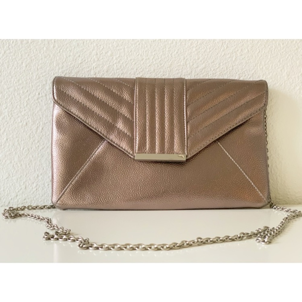 INC Sliver Party Crossbody Bag/Minaudiere Clutch